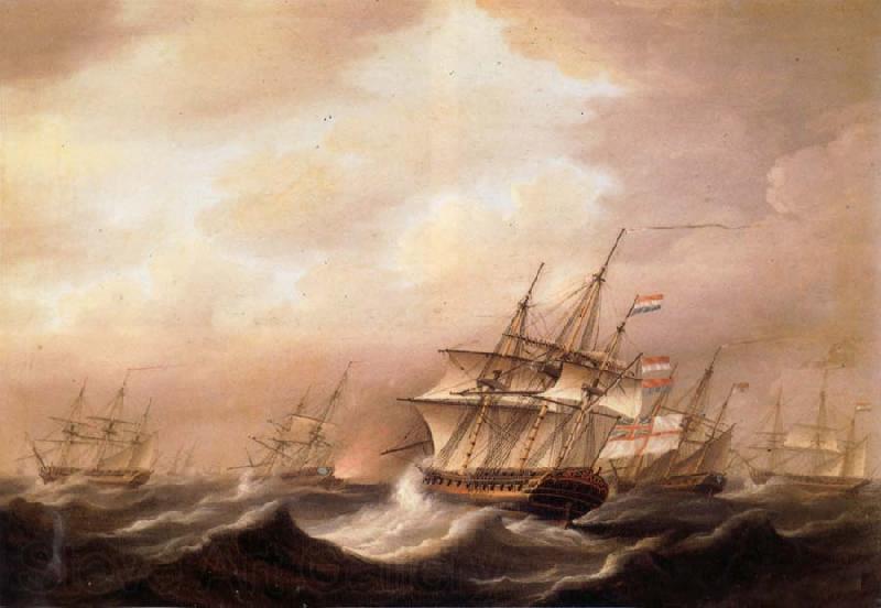 Nicholas Pocock A British convoy in a gale during the american war of independence